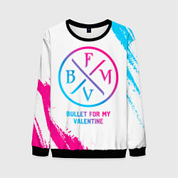 Мужской свитшот Bullet For My Valentine neon gradient style