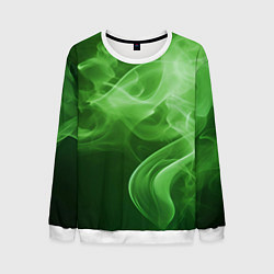 Свитшот мужской Зеленый дым, цвет: 3D-белый