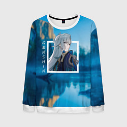 Свитшот мужской Нёвиллет гидро дракон, цвет: 3D-белый