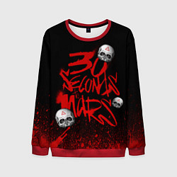 Мужской свитшот Thirty seconds to mars skulls