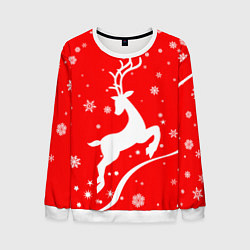 Свитшот мужской Christmas deer, цвет: 3D-белый