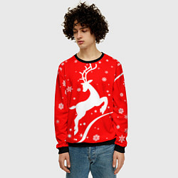 Свитшот мужской Christmas deer, цвет: 3D-черный — фото 2