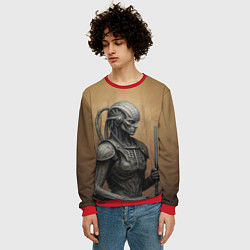 Свитшот мужской Биомеханический андроид, цвет: 3D-красный — фото 2