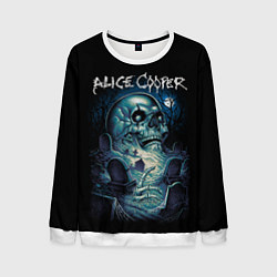 Свитшот мужской Night skull Alice Cooper, цвет: 3D-белый