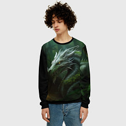 Свитшот мужской Зеленый дракон 2024 года, цвет: 3D-черный — фото 2