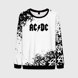 Свитшот мужской AC DC anarchy rock, цвет: 3D-черный