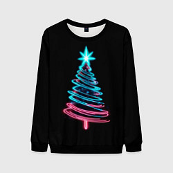 Мужской свитшот Неоновая ёлка