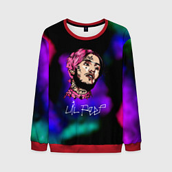 Свитшот мужской Lil peep рэп неоновый градиент, цвет: 3D-красный