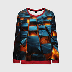 Свитшот мужской Темные плитки в лаве, цвет: 3D-красный