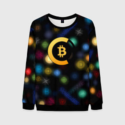 Мужской свитшот Bitcoin logo criptomoney