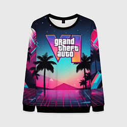 Мужской свитшот GTA 6 summer abstract