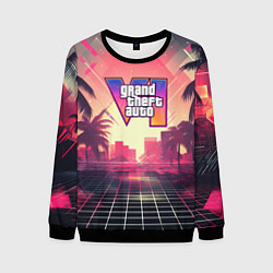 Мужской свитшот GTA 6 retro abstract logo