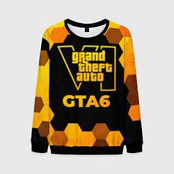 Мужской свитшот GTA6 - gold gradient