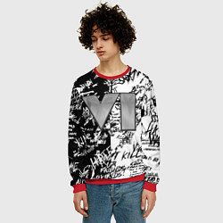 Свитшот мужской GTA 6 чб, цвет: 3D-красный — фото 2