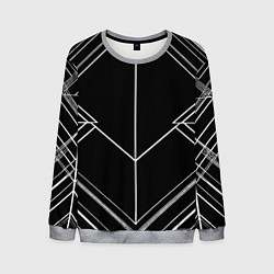 Мужской свитшот Полосы на чёрном фоне