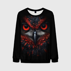 Свитшот мужской Красная сова, цвет: 3D-черный