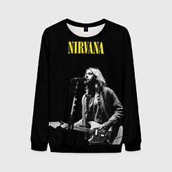Свитшот мужской Группа Nirvana Курт Кобейн, цвет: 3D-черный