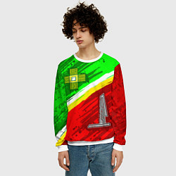 Свитшот мужской Флаг Зеленограадского АО, цвет: 3D-белый — фото 2