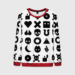 Мужской свитшот Love death robots pattern white