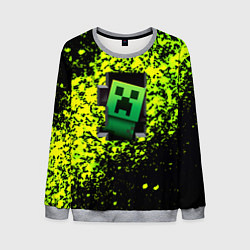 Мужской свитшот Minecraft зелёные краски