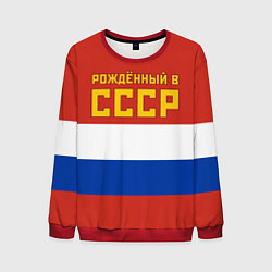 Свитшот мужской Россия - рождённый в СССР, цвет: 3D-красный