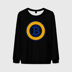 Свитшот мужской Биткоин лого криптовалюта, цвет: 3D-черный