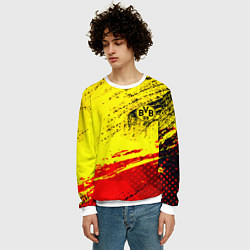 Свитшот мужской Borussia color краски спорт, цвет: 3D-белый — фото 2