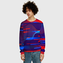 Свитшот мужской Abstraction colored, цвет: 3D-красный — фото 2