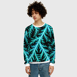 Свитшот мужской Разряды электричества Tie Dye, цвет: 3D-белый — фото 2