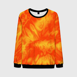 Свитшот мужской Солнечный огонь абстракция, цвет: 3D-черный
