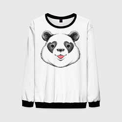 Свитшот мужской Влюблённый панда, цвет: 3D-черный