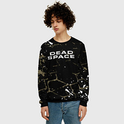 Свитшот мужской Dead space текстура, цвет: 3D-черный — фото 2