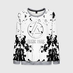 Мужской свитшот Linkin park краски лого чёрно белый