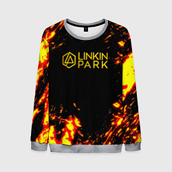 Свитшот мужской Linkin park огненный стиль, цвет: 3D-меланж