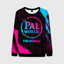 Свитшот мужской Palworld - neon gradient, цвет: 3D-черный