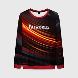 Свитшот мужской Palworld logo black orange, цвет: 3D-красный