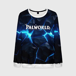 Свитшот мужской Palworld logo blue ice, цвет: 3D-белый