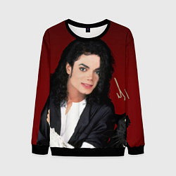 Мужской свитшот Michael Jackson с пантерой и автографом