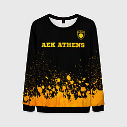 Свитшот мужской AEK Athens - gold gradient посередине, цвет: 3D-черный