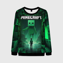 Мужской свитшот Minecraft зеленый монстр