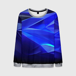 Свитшот мужской Black and blue abstract background sport style, цвет: 3D-меланж