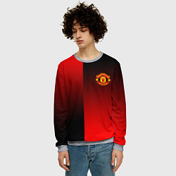 Свитшот мужской Манчестер Юнайтед градиент спорт, цвет: 3D-меланж — фото 2
