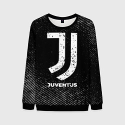 Свитшот мужской Juventus с потертостями на темном фоне, цвет: 3D-черный