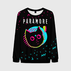 Свитшот мужской Paramore - rock star cat, цвет: 3D-черный