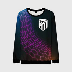 Свитшот мужской Atletico Madrid футбольная сетка, цвет: 3D-черный