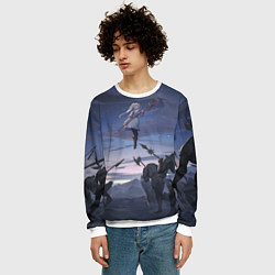 Свитшот мужской Sousou no Frieren Фрирен battle, цвет: 3D-белый — фото 2