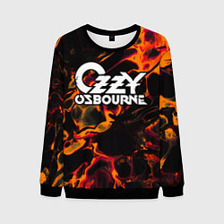 Свитшот мужской Ozzy Osbourne red lava, цвет: 3D-черный