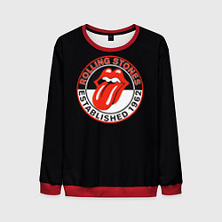 Свитшот мужской Rolling Stones Established 1962 group, цвет: 3D-красный