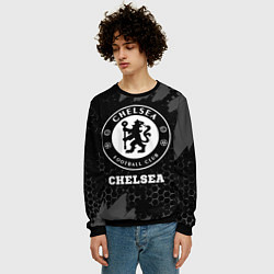 Свитшот мужской Chelsea sport на темном фоне, цвет: 3D-черный — фото 2