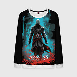 Свитшот мужской Assassins creed подводный город, цвет: 3D-белый